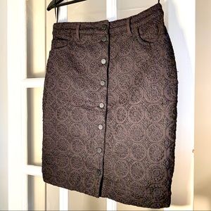 All Saints Black Denim Comely Pencil Skirt